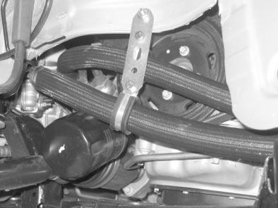 M6x50, Federring, Karosseriescheibe, efestigung am Motorträger 6 Lochband Schraube M6x0 (von Innen nach ussen),
