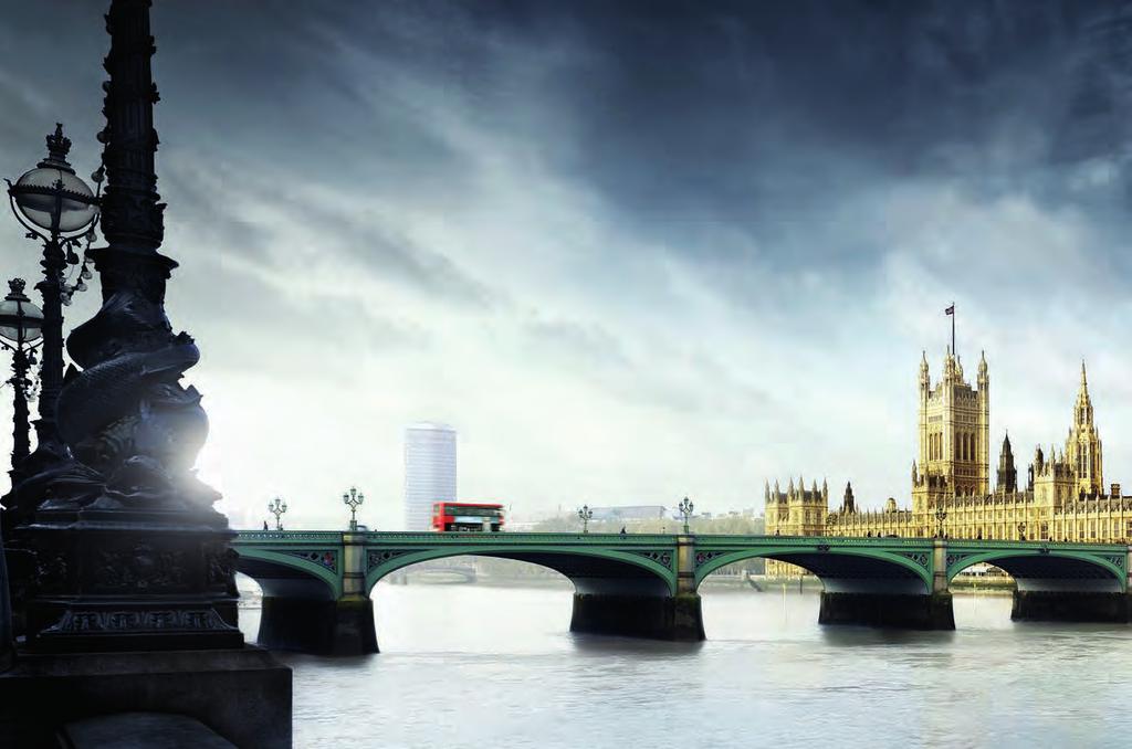 INHALT Oben: Mächtig erhebt sich der neugotische Westminster-Palast, Houses of Parliament, hinter der Westminster Bridge.