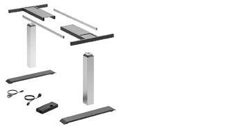 Tischgestell-Sets Elektromotorische Höhenverstellung Tischgestell-Set Basic Für variable Tischplattengrößen: - Tiefe 800-1000 mm - Breite 1200-2000 mm Breitenverstellbarer Tischplattenträger im 50 mm