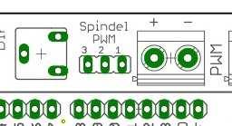Spindel PWM Ausgang Ein Frequenzumrichter kann für das analoge Signal angeschloßen werden.