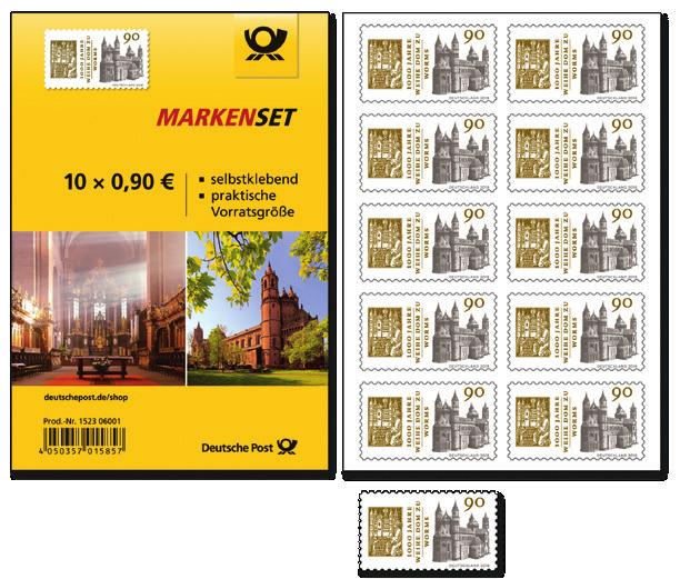 Motiv 2: Leuchtturm Wangerooge 10 nassklebende Briefmarken à 0,70, Best.-Nr. 151104804 7,00 1 3.