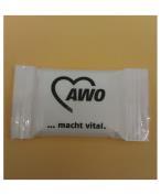 71650 Anti Stress Kissen in Herzform mit weißem AWO Logo und Druck