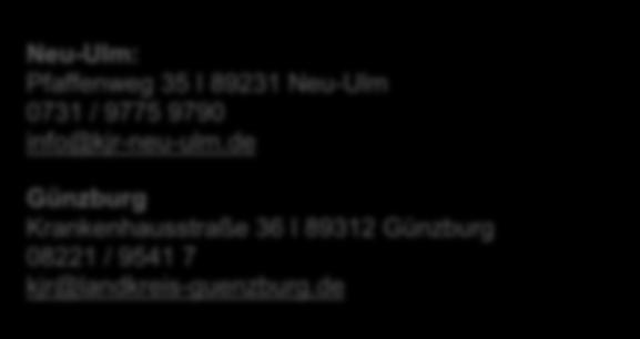 entwickeln Kontakt Kreisjugendring: Neu-Ulm: Pfaffenweg 35 I 89231