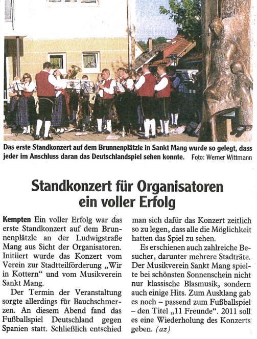 2010 1. Standkonzert mit dem Musikverein St.
