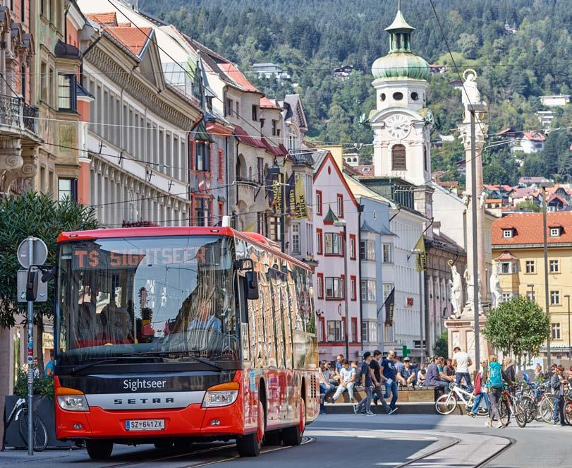 30 bonuspartner THE SIGHTSEER Der Sightseer-Bus bringt Sie zu allen wichtigen Sehenswürdigkeiten in Innsbruck.