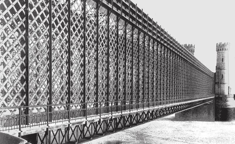 Stephenson (1803 1859) im Jahr 1845 den Bau einer Stützweite von 142 m für eine Eisenbahnbrücke in Schweißeisen.