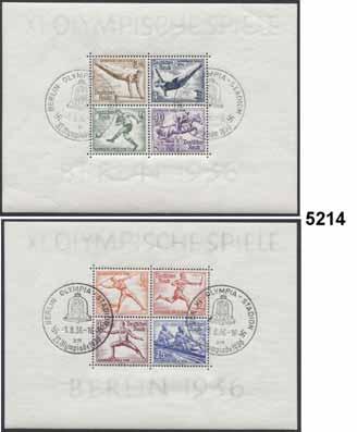 schlegel BPP (Mi. 240,-)... 35,- 5216 48.Geburtstag von Adolf Hitler Mi.-Block 7 postfrisch und 1.Nationale Briefmarkenausstellung Mi. - Block 8 postfrisch (Mi. 290,-).