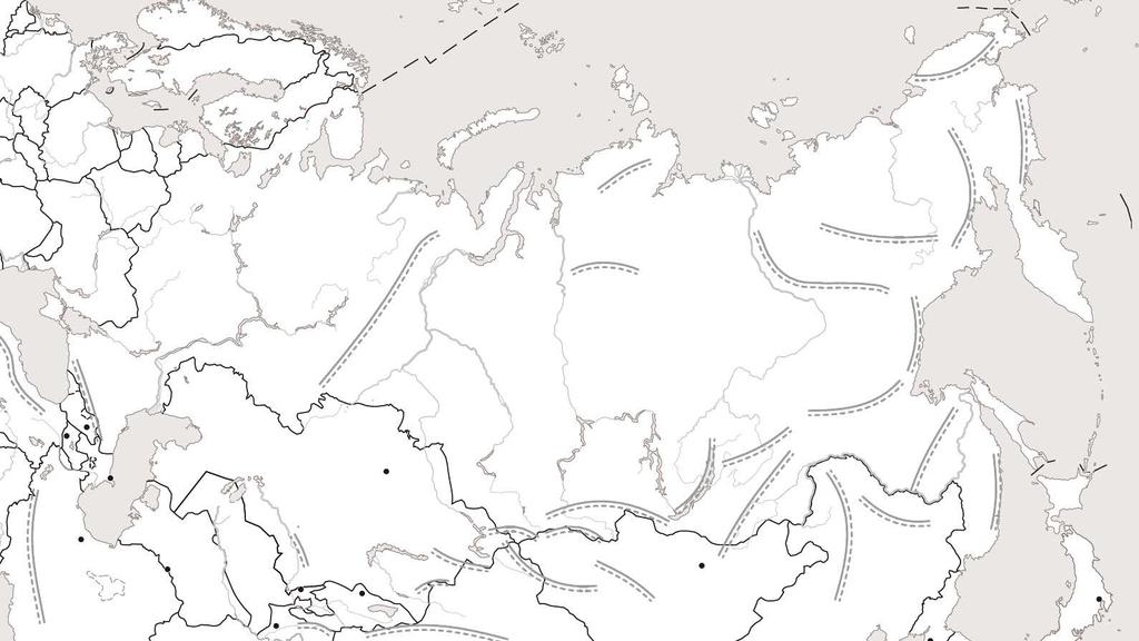 Station 4 Arbeitsblatt (2): Russlands Gebirge und Gewässer 1. Arbeite mit der Russlandkarte im Atlas. Trage Flüsse, Seen, Meere, Inseln, Gebirge und in die Tabelle ein.