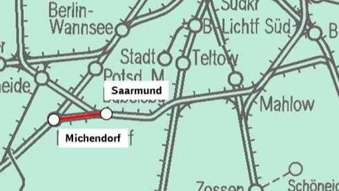 01.18.0029 - Michendorf - Saarmund Lage im Netz Die wichtigsten Bauarbeiten EÜ-Arbeiten Neubau der EÜ km 6,351 (Str.