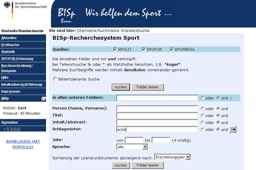 Plattform BISp-Datenbanken -