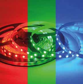 LED Band 14,4W RGB Beschreibung Flexibles 24V LED Band Speziell entwickeltes LED Band zur Herstellung von farblichen Lichteffekten sowohl indirekt als auch direkt.
