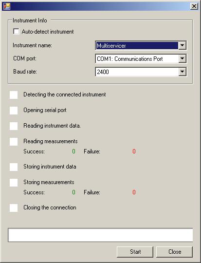 Das MultiLink Software-paket 7.3 Herunterladen von Daten Vor dem Herunterladen von Daten vom Instrument: Verbinden Sie den MultiServicer nach Abschnitt 5.7 mit dem PC.