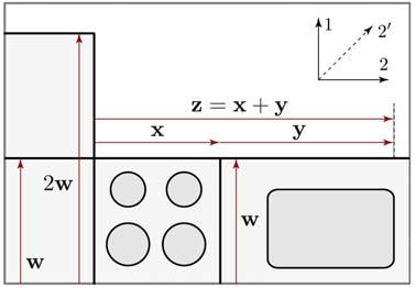 L2.1 Vektorraum - Motivation Wie lässt sich Küchenplan quantitativ beschreiben, ohne eine Skizze zu machen? Festlegungen eines 'Koordinatensystems': - Wahl v.