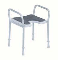 130 kg - mit oder ohne Hygieneausschnitt BAD & WC Ein Duschklappsitz bietet Personen mit beeinträchtigter Stehfähigkeit eine Sitzmöglichkeit im Bereich der Dusche.