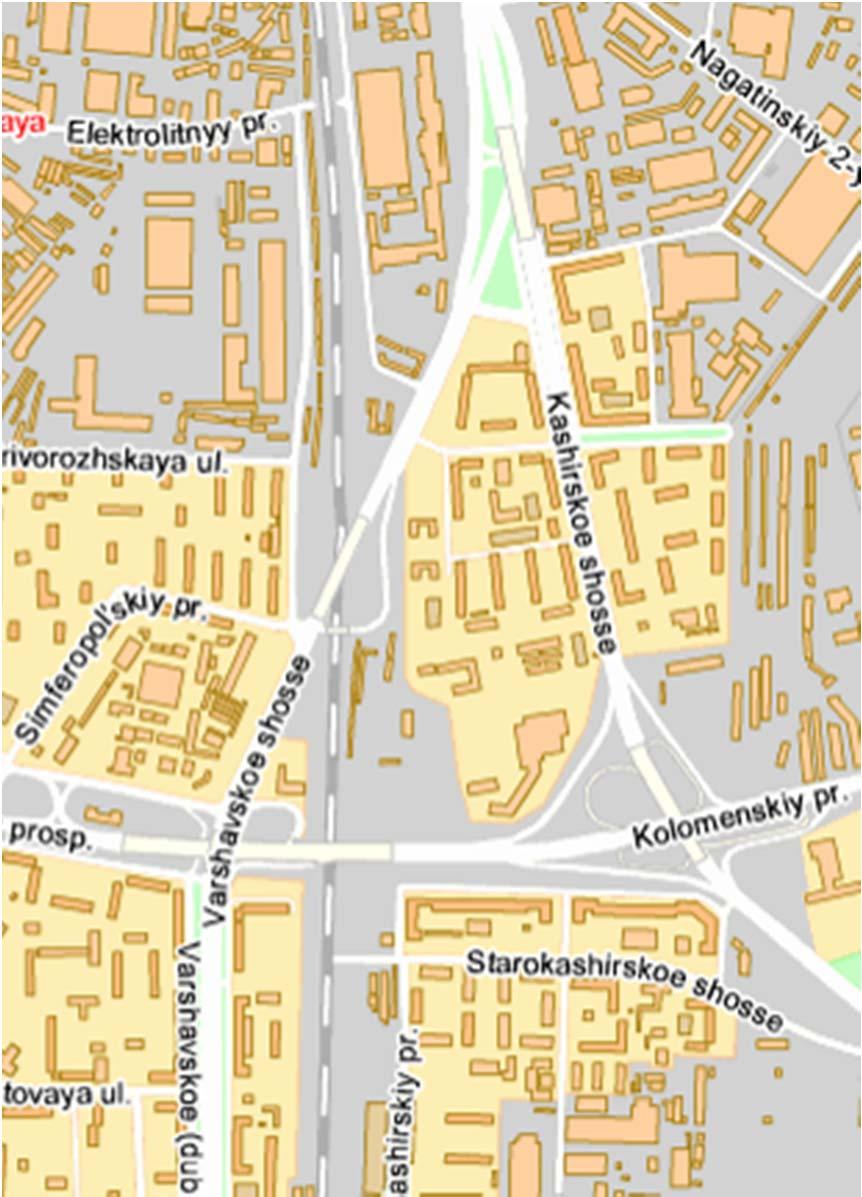 Hauptstraßen in einem der meist bevölkerten Viertel in Moskau