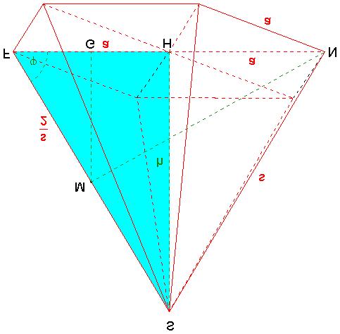 5. Berechnung des Winkels : Kosinusfunktion im blauen Dreieck 6.