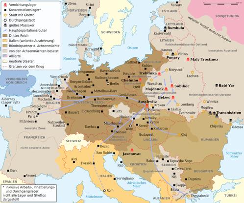 1942 45: Holocaust Im Holocaust werden etwa 6 Millionen Menschen, v.a. jüdischer Abstammung, nach Plänen der deutschen Regierung getötet.