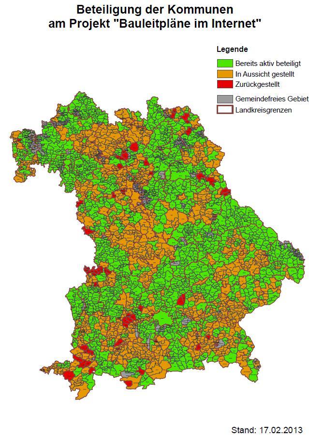 Geodateninfrastruktur Bauleitplanung in Bayern Landesweites Projekt weitere Informationen