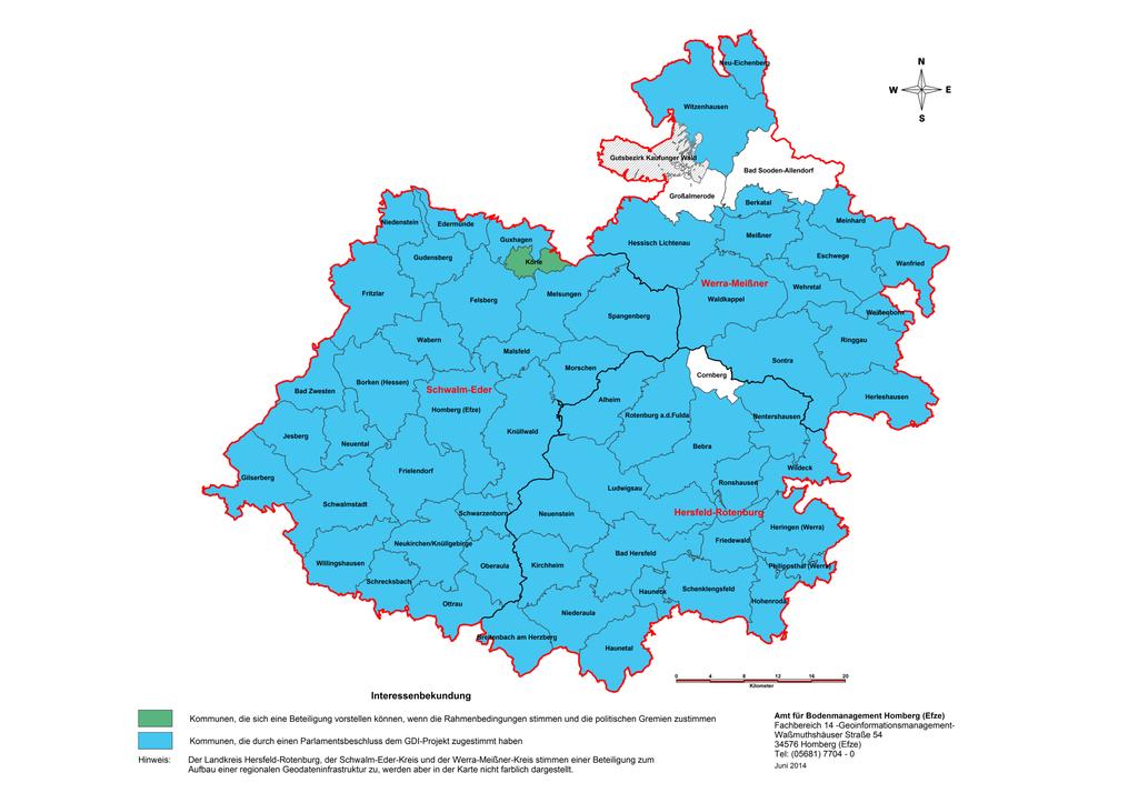 Aufbau einer Regionalen Geodateninfrastruktur 3 Landkreise im Verbund