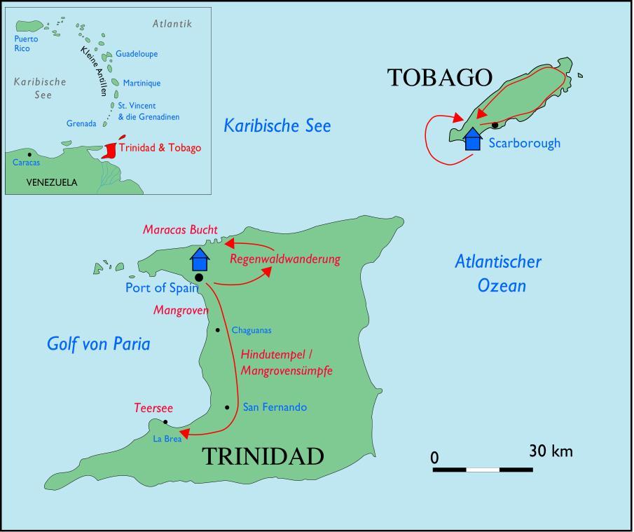Trinidad ist eine touristisch kaum erschlossene und weitgehend unbekannte Insel in der südlichen Karibik, nur ca. 10 km von der Küste Venezuelas entfernt.