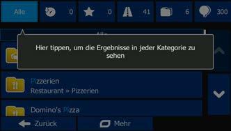 Sobald die Anzahl der Suchergebnisse nach einigen Sekunden überschaubar ist, können Sie auf tippen, um die Ergebnisseite anzuzeigen. 9. Auf der Ergebnisseite sehen Sie ebenfalls Hinweise.