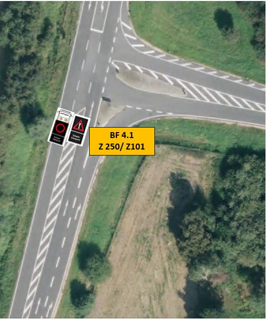 E: vom Kreisverkehr B 70 / L 580 bis zur Auf-/Abfahrt B 70 / K 66 (Bauerschaftsstraße) Länge ca.