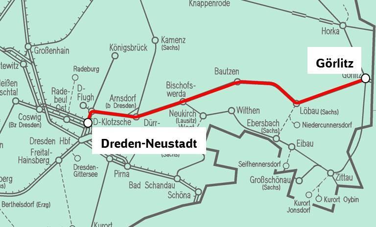 Bündel 04.19.0027 Dresden-Neustadt - Görlitz Backup Lage im Netz Die wichtigsten Bauarbeiten EÜ Stolpener Str. EÜ Neustädter Str. EÜ Zeppelinstr.