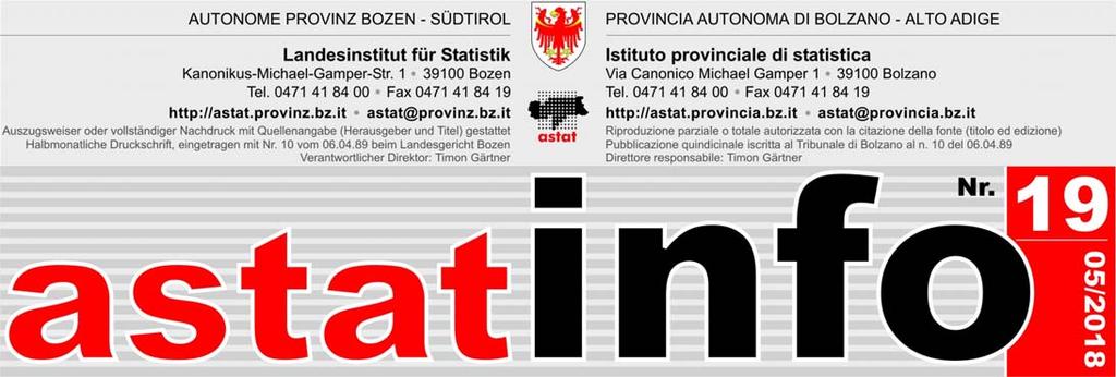 In Südtirol erteilte Aufenthaltsgenehmigungen 2016 Permessi di soggiorno rilasciati in provincia di Bolzano 2016 29.133 gültige Aufenthaltsgenehmigungen am 31.12.