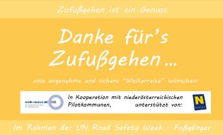 Argumente und Fakten Aktionstage Gehen ist ein Genuss für FußgängerInnen im Rahmen der United Nations Global Road Safety Week 2013 Die UN Global Road Safety Week steht 2013 ganz im Zeichen der