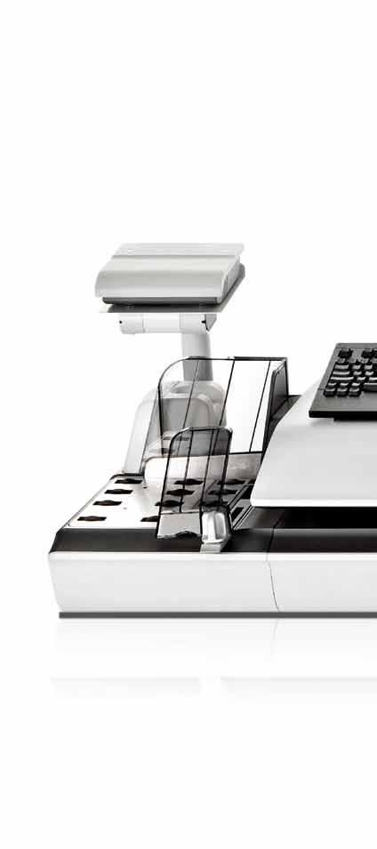 Die modulare Frankiermaschine IS-5000 Professionelle Technologie perfekt abgestimmt auf Ihr Postvolumen 1. Die Wiegeplattform wiegt Sendungen bis zu 10 kg.
