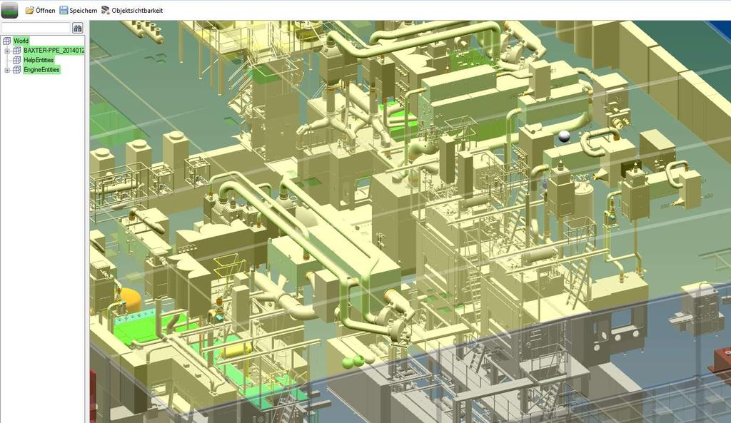 4. Echtzeit-Navigation (TT-Plant) Importieren der Fremd-CAD- Quellen als Modell-Referenz Stand-Alone-Piping (XML) alternativ: Inventor / AutoCAD