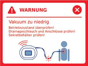 5.0 Warnmeldungen Im Fall einer Warnmeldung wird die Tastensperre automatisch entriegelt! Im Fall einer Warnmeldung wechselt das System automatisch in das Warnmelde-Menü.