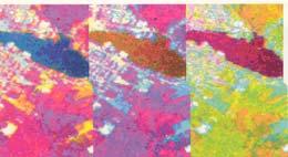 RGB Bild mit Hauptkomponenten des Landsat TM Bildes.