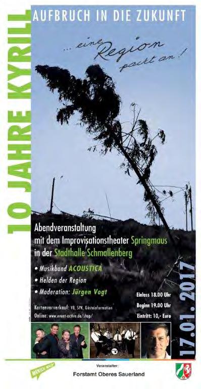 10 Jahre nach Kyrill Am 17./18.01.2007 vernichtete der Orkan Kyrill in wenigen Stunden viele Wälder und wichtige Teile betrieblicher Existenzen.