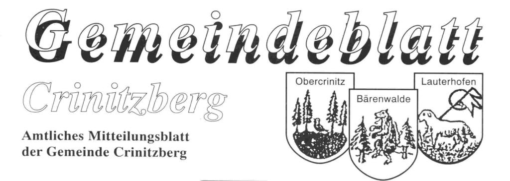 Nr. 10 / 17. Jahrgang (Oktober 2010) Erscheinungstag: 28.10.2010 Die herzlichsten Glückwünsche zum Geburtstag Ortsteil Obercrinitz Frau Ingrid Flechsig am 3. 11. zum 73.