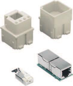 IXO odulareinsätze fach Ethernetmodul RJ5 + polig 0A - 50V Die odulareinsätze sind in die dafür vorge se he nen Rahmen zu montieren, die in Standardgehäuse oder Komponenten des COB-Systems eingebaut