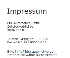 Kontakt Gerd Heinemann Geschäftsführer BBE Automotive GmbH und abh