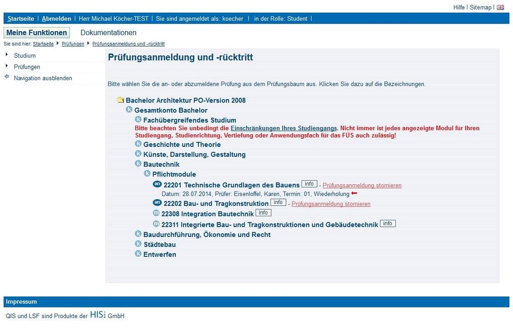 6. Das Online-Portal