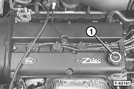 1,8-/2,0-l-Benzinmotor 1,8-l-Dieselmotor Der Ölmessstab besitzt 2 Kerben für MIN- und MAX-Markierung. Der Ölstand soll zwischen den beiden Kerben liegen.