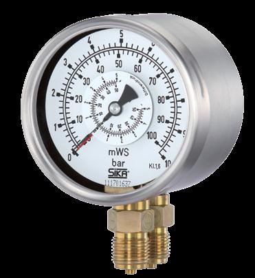 Mechanische Druckmessgeräte Manometer von SIKA sind Qualitätsmessgeräte für den Einsatz in industriellen Anwendungen.
