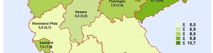 Baden-Württemberg 3,8 % 3.