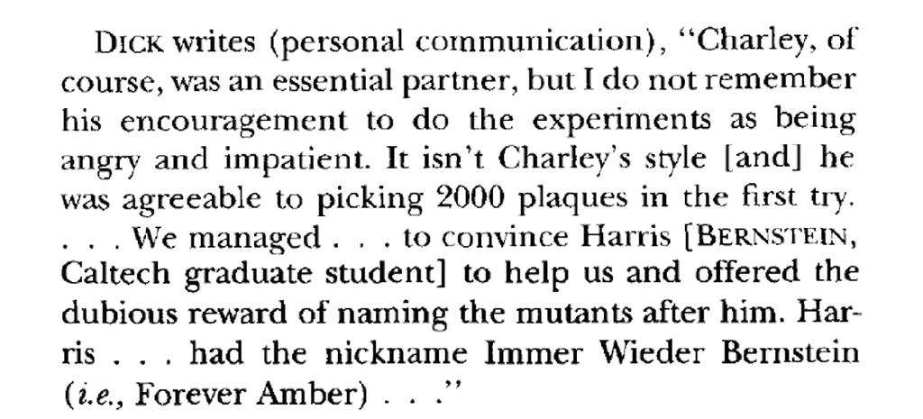 Genetischer Code Franklin W. Stahl (1995) The Amber Mutants of Phage T4.