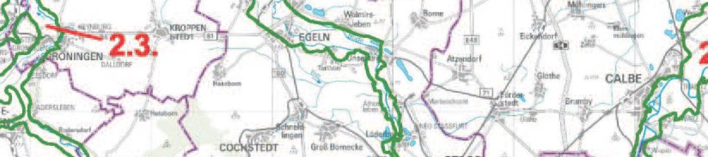 Auch im Süden nimmt die Einzugsgebietsgrenze diese Richtung, bis sich schließlich das Entwässerungsgebiet der Bode sehr stark verengt und bei Nienburg an der Mündung im Osten abschließt. 1.