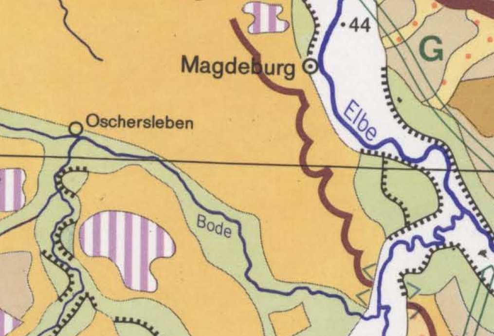 Abbildung 1-3: Die norddeutsche Vereisung, Ausschnitt des Plangebietes [6] Die untere Bode