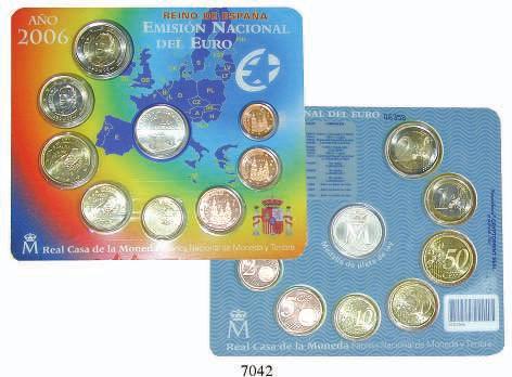 7042 Euro-Kursmünzensatz 2006. Original Kursmünzensatz mit Medaille. st 22,- 7043 Euro-Kursmünzensatz 2007. 8 Münzen - 1 Cent bis 2 Euro. Satz der Münze in Originalverpackung.