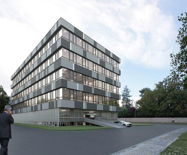 BÜROFLÄCHEN Das viergeschossige Bürogebäude verfügt über eine Gesamtmietfläche von ca. 2.800 m².