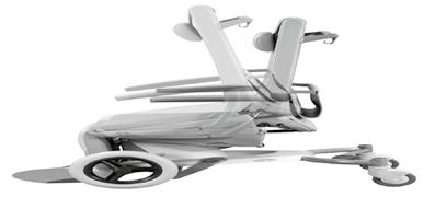 Der Pflegestuhl ermöglicht durch den umfassend höhenvestellbaren Sitzteil, dem verstellbaren Rückenund Fussteil und den nach hinten schwenkbaren Armlehnen eine mühelose Anpassung an individuelle