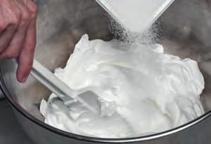Rezeptbeispiel MERINGUES (1400 G) 500 g Eiweiss 300 g Zucker 300 g Zucker 300 g Zucker Produktebeschrieb Masse: kalte Schneemasse Form: spiralförmig,