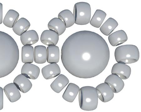 Grafik 4 Grafik 5 Grafik 6 Grafik 4 3x 15/0, 1x 11/0 und 3x 15/0 Perlen aufnehmen und durch die Rundperle fädeln.