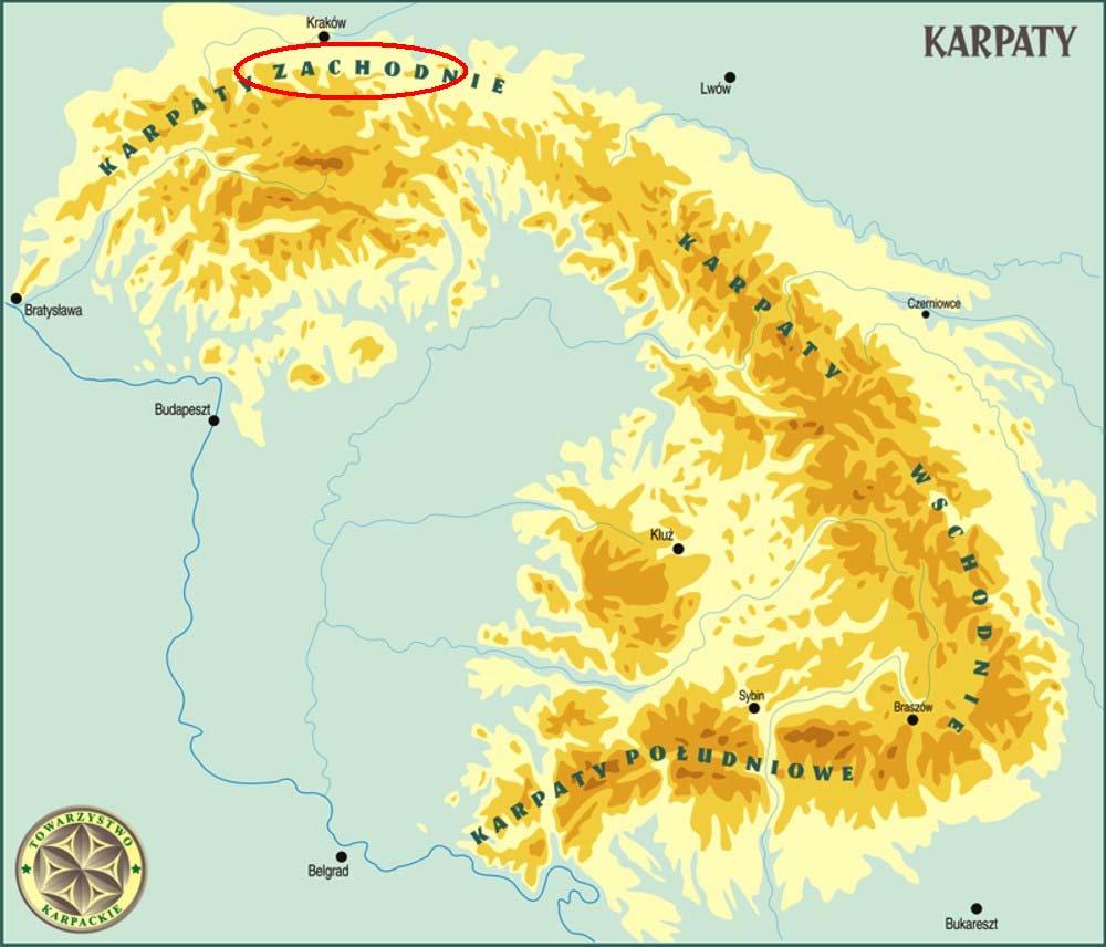 Die Karpaten Gesamte Fläche : 209 tausend km 2 (Die Alpen: